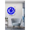 Mey İthalat® Chelsea FC Logolu Ahşap Duvar Saati - 40x40 cm Taraftar Hediyesi
