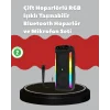 Mey İthalat® Çift 4 inç Hoparlörlü RGB Işıklı Bluetooth Ses Sistemi