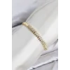 Mey İthalat® CM Arpa Model Zirkon Taşlı VIP Seri Gold Renk Pirinç Kadın Bileklik