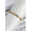 Mey İthalat® CM Kalın Yılan Model Zirkon Taşlı VIP Seri Gold Renk Pirinç Kadın Bileklik