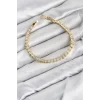 Mey İthalat® CM Şerit Model Zirkon Taşlı VIP Seri Gold Renk Pirinç Kadın Bileklik