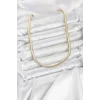 Mey İthalat® CM Yassı Yılan Zincir Model 60 cm Kadın Kolye