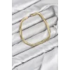 Mey İthalat® CM Yassı Yılan Zincir Model Gold Renk Pirinç Kadın Bileklik