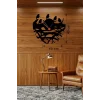 Mey İthalat® Dallarda Kuşlar Tasarım Ahşap Duvar Saati - 40x40 cm Dekoratif Saat