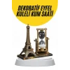 Mey İthalat® Dekoratif Eyfel Kulesi ve Kum Saati Vintage Tarzı Masa Süsü Biblo