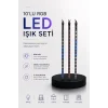 Mey İthalat® Dekoratif Ortam Aydınlatması RGB LED 10’lu Çubuk Seti