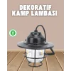 Mey İthalat® Dekoratif ve Fonksiyonel Taşınabilir Kamp Gece Lambası