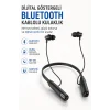 Mey İthalat® Dijital Batarya Göstergeli Bluetooth Özellikli Boyun Askılı Kulaklık