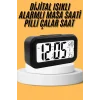 Mey İthalat® Dijital Masa Saati Takvim Çalar Saat Alarmlı Işıklı Led Ekran Pilli