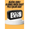 Mey İthalat® Dijital Masa Saati Takvim Çalar Saat Alarmlı Işıklı Led Ekran Pilli