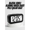 Mey İthalat® Dijital Masa Saati Termometre Takvim Led Ekran Pilli Ev Ofis Masası