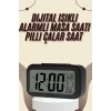Mey İthalat® Dijital Masa Saati Termometreli Takvim Çalar Saat Led Ekran Pilli