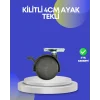 Mey İthalat® Dolap ve Raflar İçin 4 cm Kilitli Tekerlek Tekli