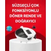 Mey İthalat® Döner Mekanizmalı Sebze Doğrayıcı Hazneli Rende