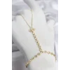 Mey İthalat® Gold Renk Pirinç Zirkon Taşlı Göz Model Şahmeran