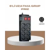 Mey İthalat® Güçlü Termal Korumalı 8 Priz + 3 USB Çoklu Uzatma Kablosu 2m