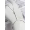 Mey İthalat® Gümüş Renk Pirinç Zirkon Taşlı Damla Model Şahmeran