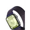 Mey İthalat®  Huawei Fit 4 Hasırlı Cırtcırtlı Kordon - Mavi-Beyaz