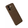 Mey İthalat®  Huawei Honor 600 Auto Focus Karbon Kapak - Kahverengi