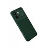 Mey İthalat®  Huawei Honor 600 Auto Focus Karbon Kapak - Koyu Yeşil