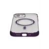 Mey İthalat®   iPhone 11 Hilton Magsafe Kapak - Derin Mor