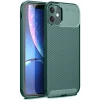 Mey İthalat®   iPhone 11 Kılıf Auto Focus Karbon Kapak - Koyu Yeşil