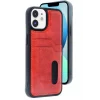 Mey İthalat®   iPhone 11 Kılıf Sara Kartvizitli Deri Kılıf - Kırmızı