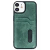 Mey İthalat®   iPhone 11 Kılıf Sara Kartvizitli Deri Kılıf - Koyu Yeşil