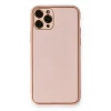 Mey İthalat®   iPhone 11 Pro Kılıf Coco Deri Silikon Kapak - Pembe