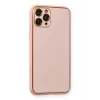 Mey İthalat®   iPhone 11 Pro Kılıf Coco Deri Silikon Kapak - Pembe