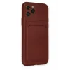 Mey İthalat®   iPhone 11 Pro Kılıf Kelvin Kartvizitli Silikon - Bordo