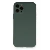 Mey İthalat®   iPhone 11 Pro Kılıf Nano içi Kadife Silikon - Koyu Yeşil