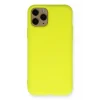 Mey İthalat®   iPhone 11 Pro Kılıf Nano içi Kadife Silikon - Sarı