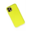 Mey İthalat®   iPhone 11 Pro Kılıf Nano içi Kadife Silikon - Sarı