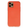 Mey İthalat®   iPhone 11 Pro Kılıf Nano içi Kadife Silikon - Turuncu