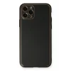 Mey İthalat®   iPhone 11 Pro Max Kılıf Coco Deri Silikon Kapak - Siyah