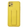 Mey İthalat®   iPhone 11 Pro Max Kılıf Coco Deri Standlı Kapak - Sarı