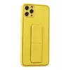 Mey İthalat®   iPhone 11 Pro Max Kılıf Coco Deri Standlı Kapak - Sarı