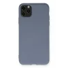 Mey İthalat®   iPhone 11 Pro Max Kılıf Nano içi Kadife Silikon - Gri