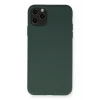 Mey İthalat®   iPhone 11 Pro Max Kılıf Nano içi Kadife Silikon - Koyu Yeşil
