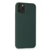 Mey İthalat®   iPhone 11 Pro Max Kılıf Nano içi Kadife Silikon - Koyu Yeşil