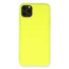 Mey İthalat®   iPhone 11 Pro Max Kılıf Nano içi Kadife Silikon - Sarı