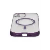 Mey İthalat®   iPhone 12 Hilton Magsafe Kapak - Derin Mor