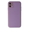 Mey İthalat®   iPhone 12 Kılıf Coco Deri Silikon Kapak - Lila
