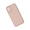 Mey İthalat®   iPhone 12 Kılıf Coco Deri Silikon Kapak - Pembe