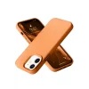 Mey İthalat®   iPhone 12 Kılıf Nano içi Kadife Silikon - Turuncu