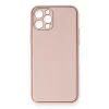 Mey İthalat®   iPhone 12 Pro Kılıf Coco Deri Silikon Kapak - Pembe