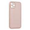 Mey İthalat®   iPhone 12 Pro Kılıf Coco Deri Silikon Kapak - Pembe