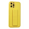 Mey İthalat®   iPhone 12 Pro Kılıf Coco Deri Standlı Kapak - Sarı
