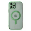 Mey İthalat®   iPhone 12 Pro Kılıf Magneticsafe Lazer Silikon - Haki Yeşil